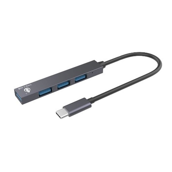 Adaptador Hub Para Type-C One Plus Nb1250 Cinza 23cm 2.0/4 Usb Para Type-C