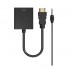 One Plus NB1407 Black VGA To HDMI + 3.5mm AUX Adapter