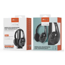 Auriculares MTK TC3213 Negro Wireless Para TV/DVD/PC/HI-FI