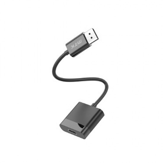 Adaptador DP (Macho) Para HDMI (Hembra) MTK TB1421 Negro 4k 15cm