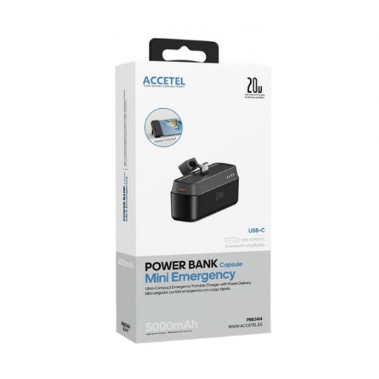 Accetel PBB2414 Black 5000mAh 20W USB-C Power Bank