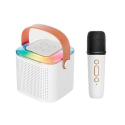 New Science K10 White Mini Speaker With Microphone