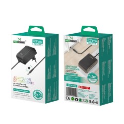 Adaptador De Corriente New Science SLD-DY06 Negro DC12V-1A Jack 5.5mm*2.5mm 1.2m