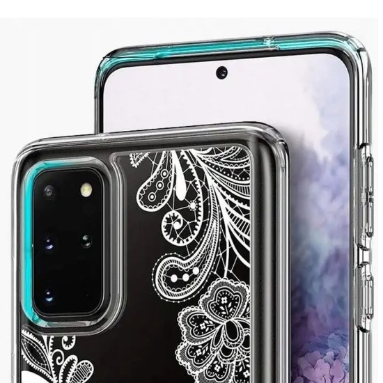 Funda De Silicona Dura Con Deseno Samsung Galaxy S20 Plus Transparente Mandala