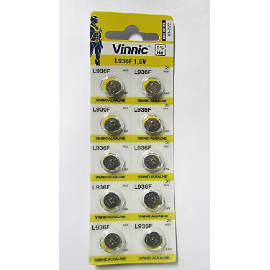 Pilha Vinnic L936f Ag9 1.5v 