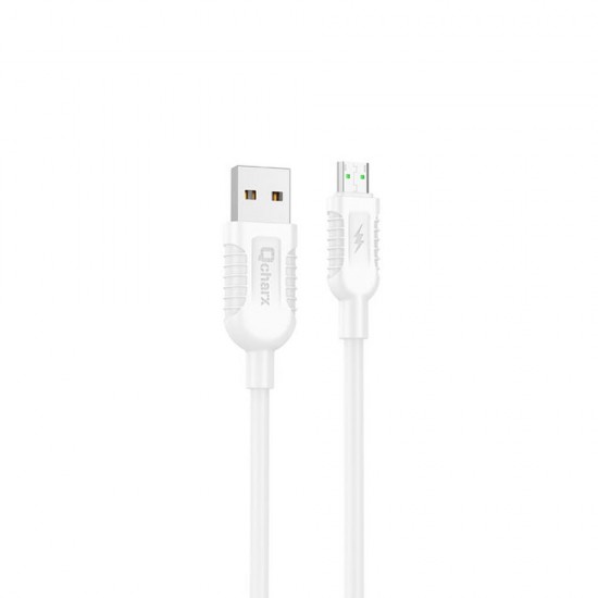 Cable De Datos Qcharx Lisbon Blanco 3A 1m Para Micro USB