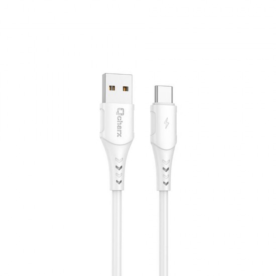 Cable De Datos USB Qcharx Lisbon Blanco 3A 1m Para Tipo C