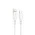 Cable De Datos USB Qcharx Lisbon Blanco 3A 1m Para Tipo C