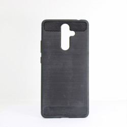 Capa Silicone Gel Carbon Nokia 7 Plus Negro