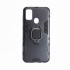 Capa Silicone Anti-Choque Armor Carbon Samsung Galaxy M21 Preto Ring Armor Case