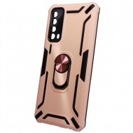 Tpu Kickstand Heavy Duty Hybrid Silicone Case Huawei P Smart 2021 / Y7a Pink Anti-shock Finger Ring