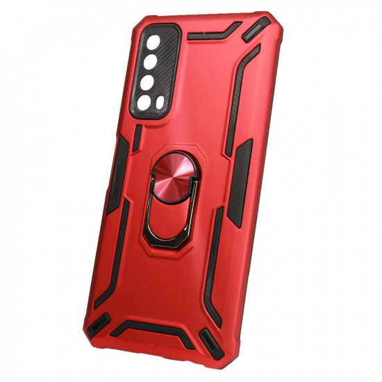 Tpu Kickstand Heavy Duty Hybrid Silicone Case Huawei P Smart 2021 / Y7a Red Anti-shock Finger Ring