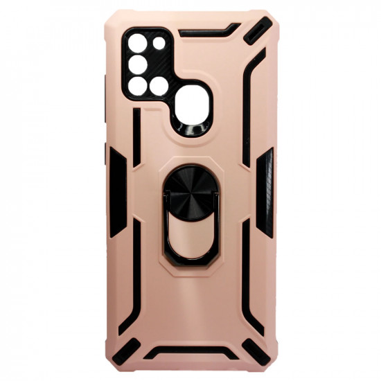 Tpu Kickstand Heavy Duty Hybrid Silicone Case Samsung Galaxy A21s Pink Anti-shock Finger Ring