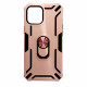 Capa Silicone Tpu Kickstand Heavy Duty Hibrid Apple Iphone 12 Pro Max 6.7" Rosado Anel De Dedo Anti-choque