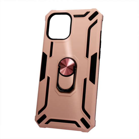 Tpu Kickstand Heavy Duty Hybrid Silicone Case Apple Iphone 12 Pro Max 6.7" Pink  Anti-shock Finger Ring