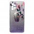 Huawei Capa Silicone Com Desenho Bling Glitter Samsung Galaxy A52 Purpura Flowers Com Kickstand