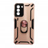 Capa Silicone Tpu Kickstand Heavy Duty Hibrid Samsung Galaxy S21 Plus / S30 Plus Rosa Anel De Dedo Anti-Choque