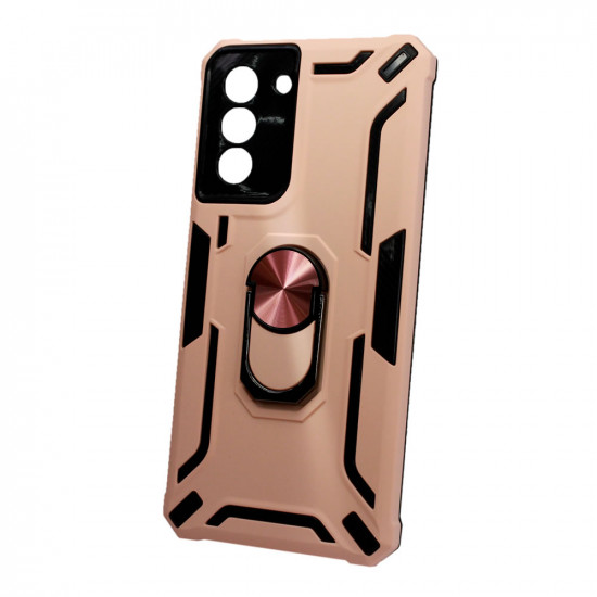 Capa Silicone Tpu Kickstand Heavy Duty Hibrid Samsung Galaxy S30 Rosado Anel De Dedo Anti-choque