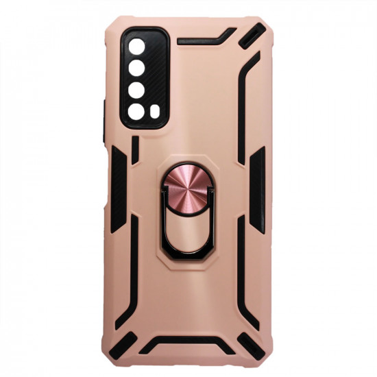 Tpu Kickstand Heavy Duty Hybrid Silicone Case Huawei P Smart 2021 / Y7a Pink Anti-shock Finger Ring