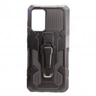 Capa Silicone Tpu Kickstand Heavy Duty Hibrid Samsung A52 5g Negro Suporte Poro Cinto Anti-choque