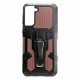 Silicone Cover Tpu Kickstand Heavy Duty Hibrid Samsung S30 Plus / S21 Plus Brown Suporte Poro Cinto Anti-choque