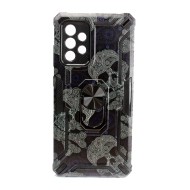 Kickstand Heavy Duty Hybrid Silicone TPU Cover Samsung Galaxy A52 5g Tradition Drawing Anillo de dedo antichoque