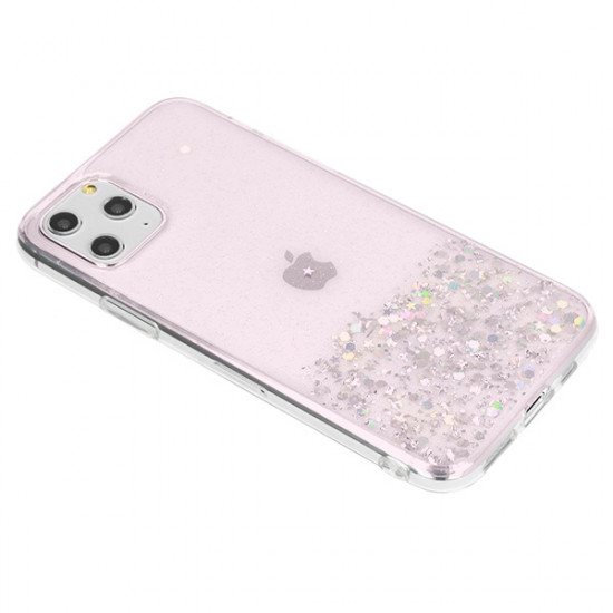 Capa Silicone Gel Liquido Glitter Samsung Galaxy M21 / M30s Rosado