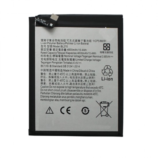 Motorola Moto G6 Play/Xt1922-3/Moto E5/Xt1944 4000mah 3.85v/BL270 Battery