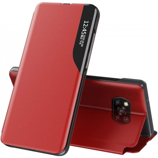 Capa Flip Cover Smart View Xiaomi Poco X3 Nfc Vermelho