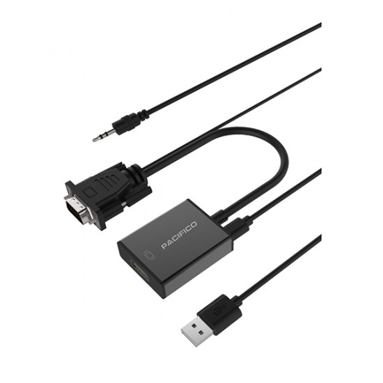 Adaptador De Vga Para Hdmi Pacifico Np-hd769 Negro