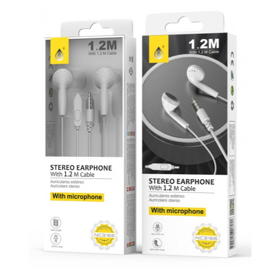 Auricular One Plus Nc3166 Blanco 3.5mm Plug 1.2m Length