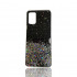 Capa Silicone Com Desenho Bling Glitter Samsung Galaxy A03s Negro