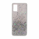 Capa Silicone Gel Liquido Glitter Samsung Galaxy A41 Rosa