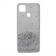 Capa Silicone Gel Liquido Glitter Xiaomi Redmi 9c Transparente