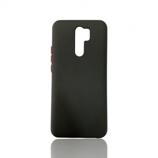 Capa De Silicone Xiaomi Redmi 9 Negro Premium Solid