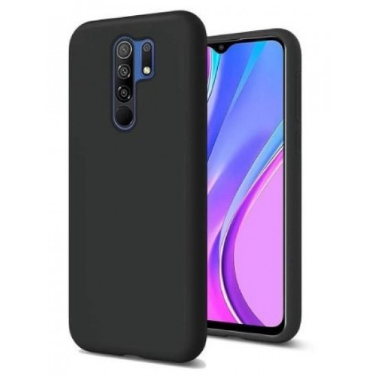 Capa De Silicone Xiaomi Redmi 9 Negro Rebosta