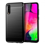 Capa Silicone Gel Carbon Samsung Galaxy A70s Negro