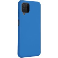 Capa Silicone Gel Samsung Galaxy A12/A125 Azul Com Protetor De Câmera