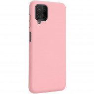 Capa Silicone Gel Samsung Galaxy A12/A125 Rosa Com Protetor De Câmera