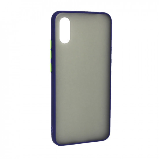 Xiaomi Redmi 9a Color Button Silicone Case Flexible Navy Blue