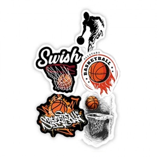 OEM Basketball Sticker Kit 5 Pcs - Mix